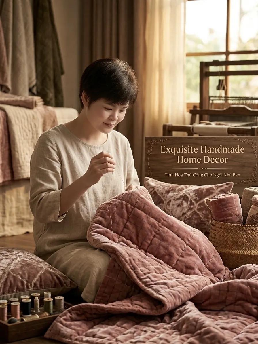 Chân dung người nghệ nhân khâu chăn tài hoa và tâm huyết với nghề!