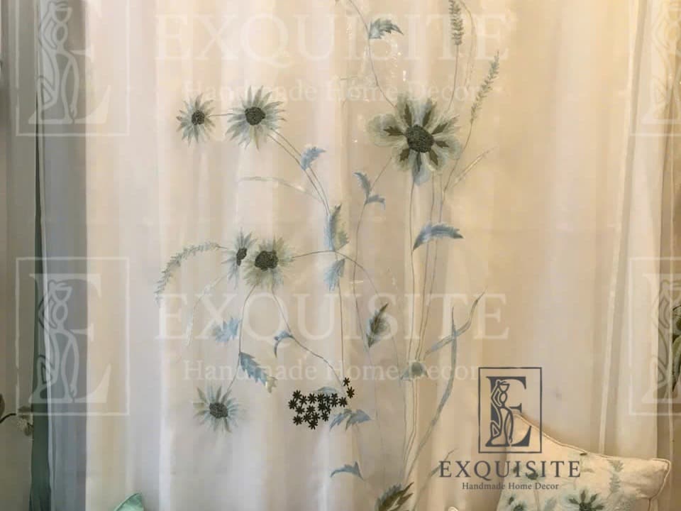 Organza curtain w-embroidery- Rèm thêu tay