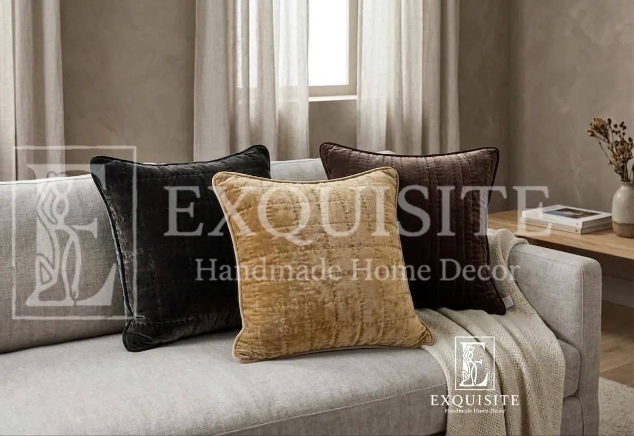 Gối nhung khâu tay-Velvet hand quilting cushion ảnh thu nhỏ 15