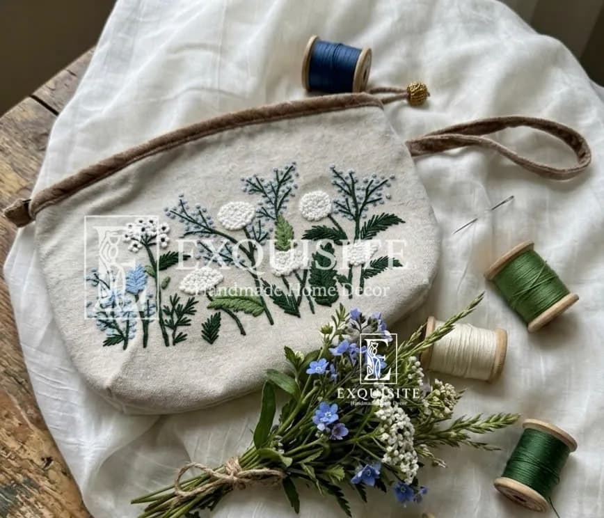 Túi ví thêu tay- Hand bag Hand Embroidery  ảnh thu nhỏ 4