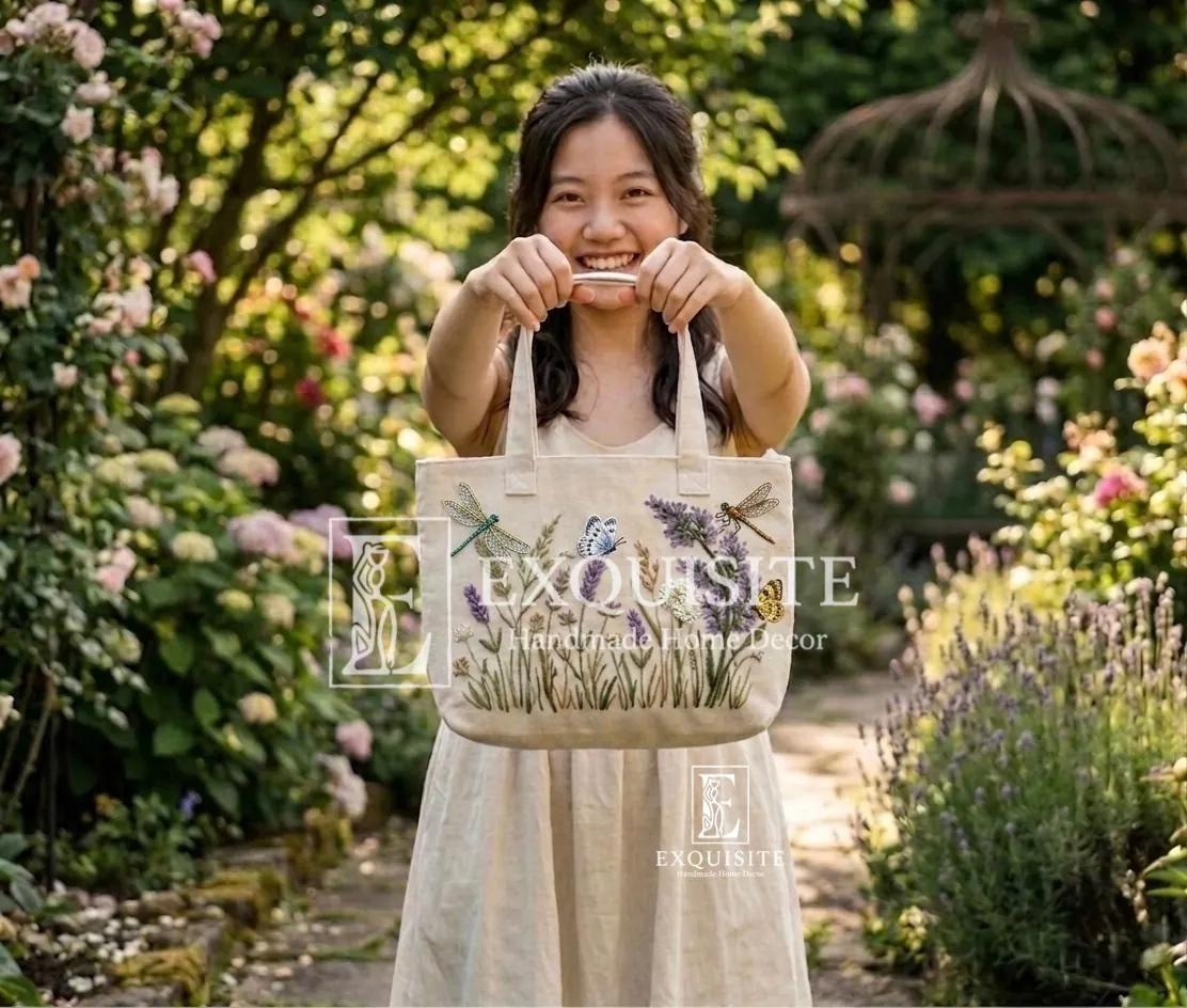 Túi ví thêu tay- Hand bag Hand Embroidery  ảnh thu nhỏ 6