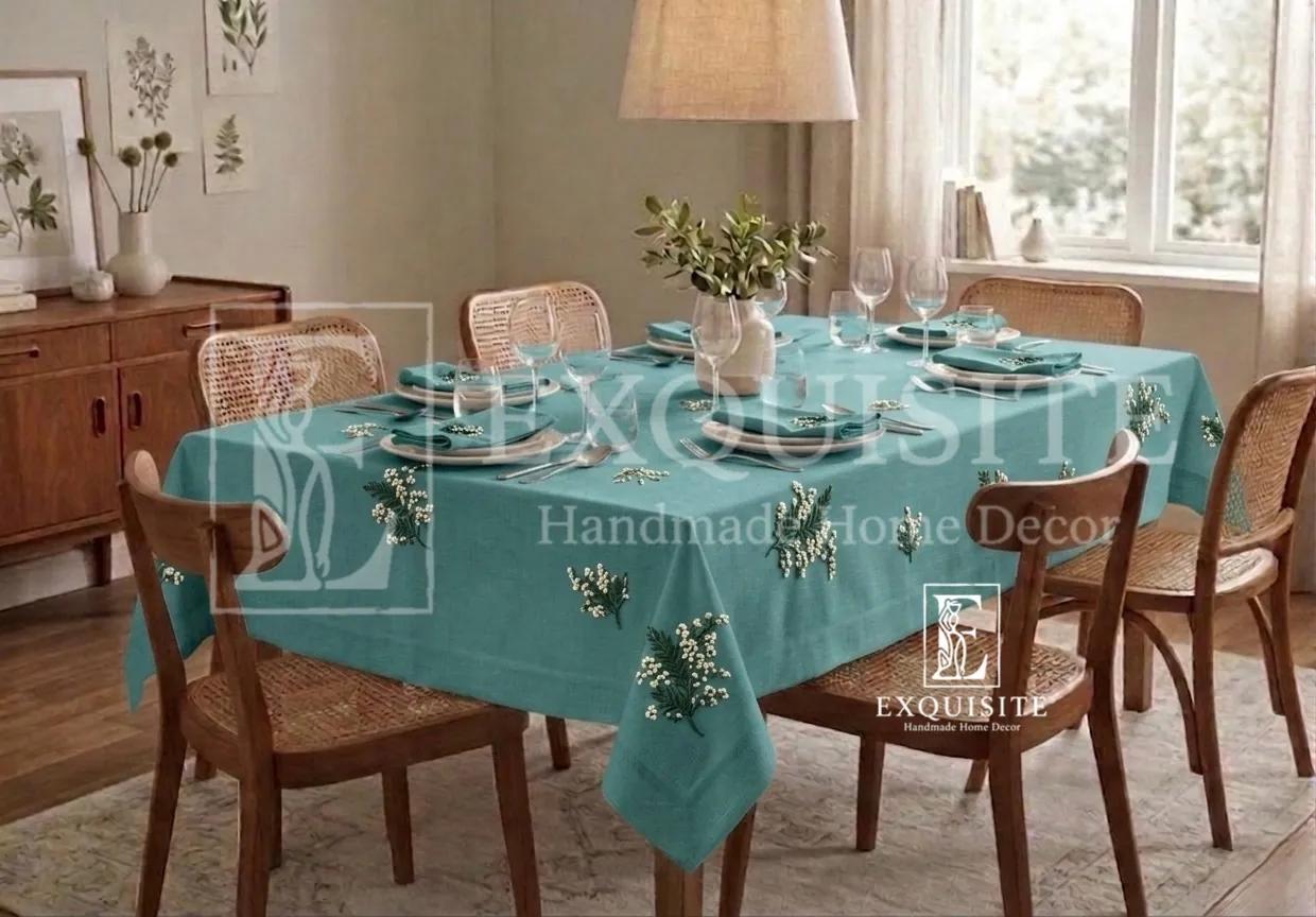 BÀN: Tấm phủ bàn thêu tay - Table cloth hand embroidery ảnh thu nhỏ 16