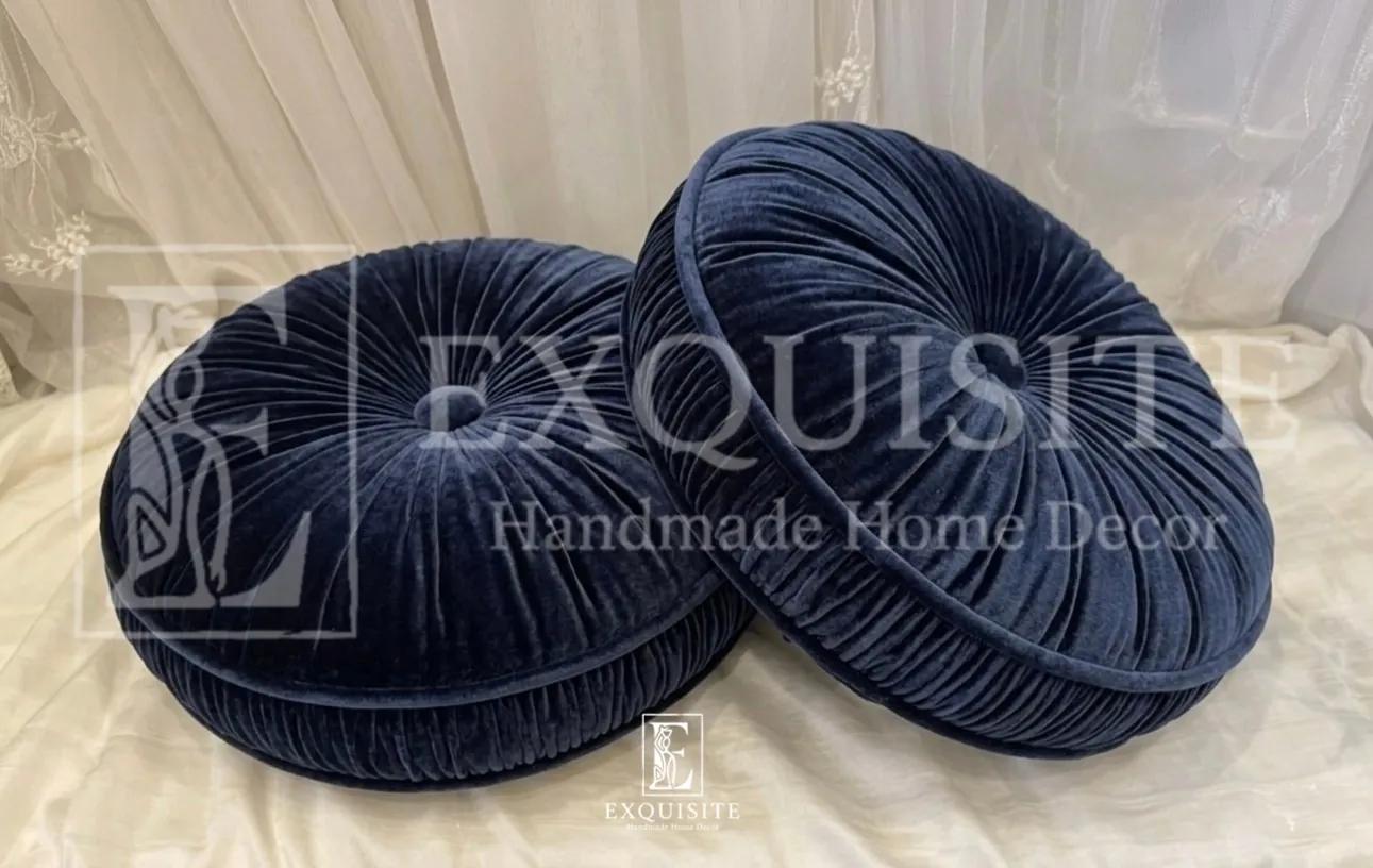 Gối tròn nhung cao cấp - Velvet round cushion ảnh thu nhỏ 16