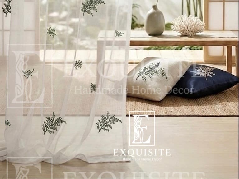 Organza curtain w-embroidery- Rèm thêu tay