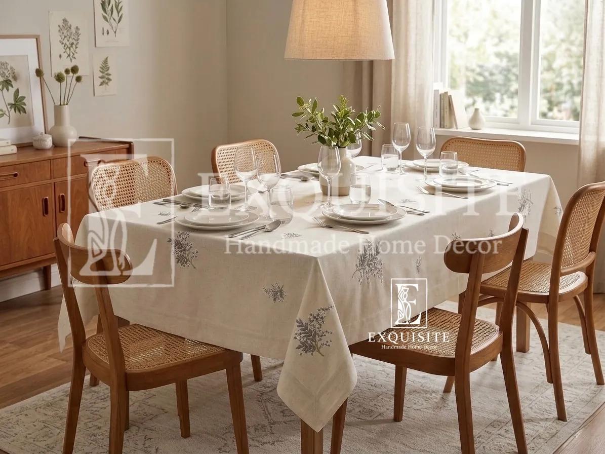 BÀN: Tấm phủ bàn thêu tay - Table cloth hand embroidery ảnh thu nhỏ 11