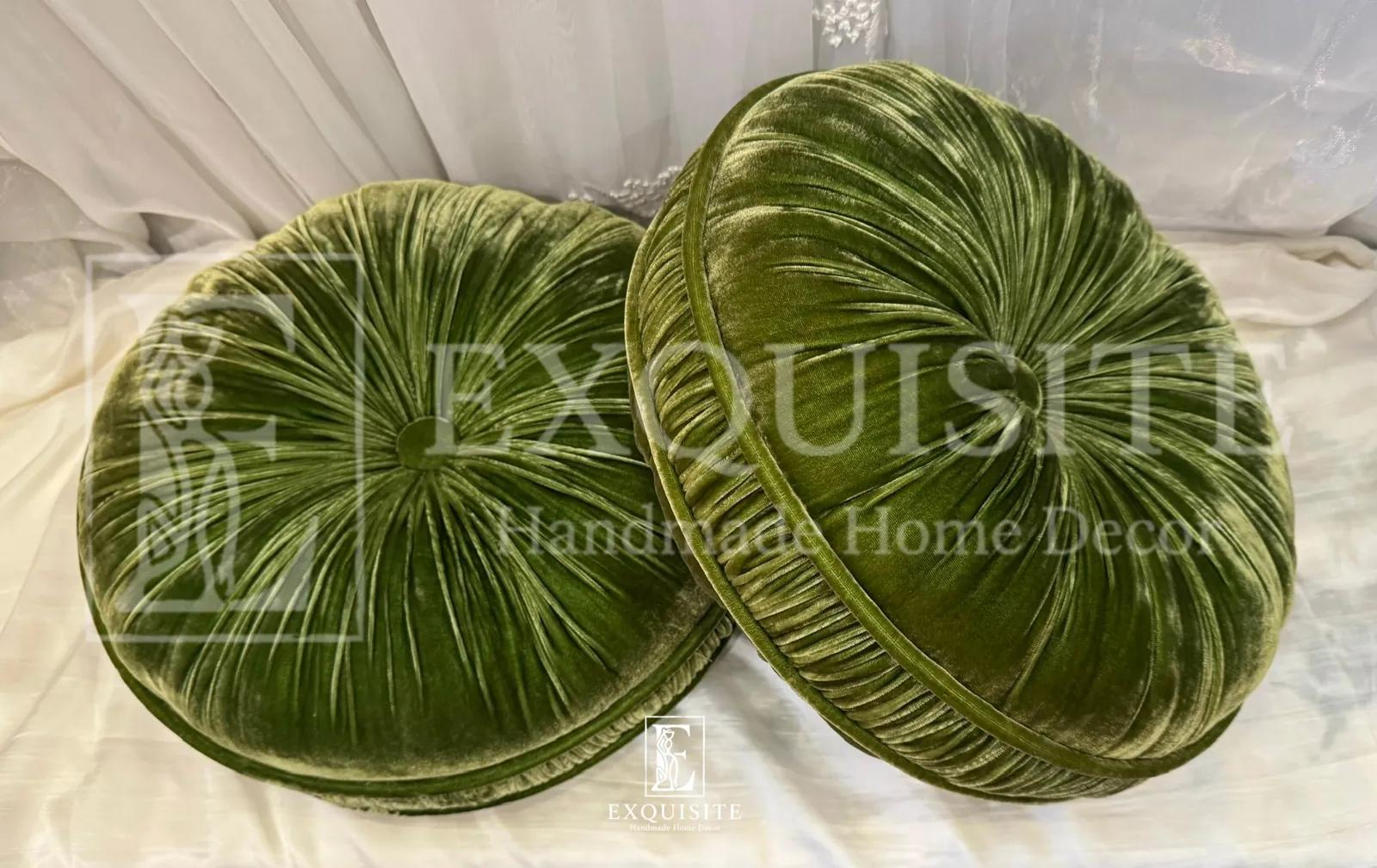 Gối tròn nhung cao cấp - Velvet round cushion ảnh thu nhỏ 7