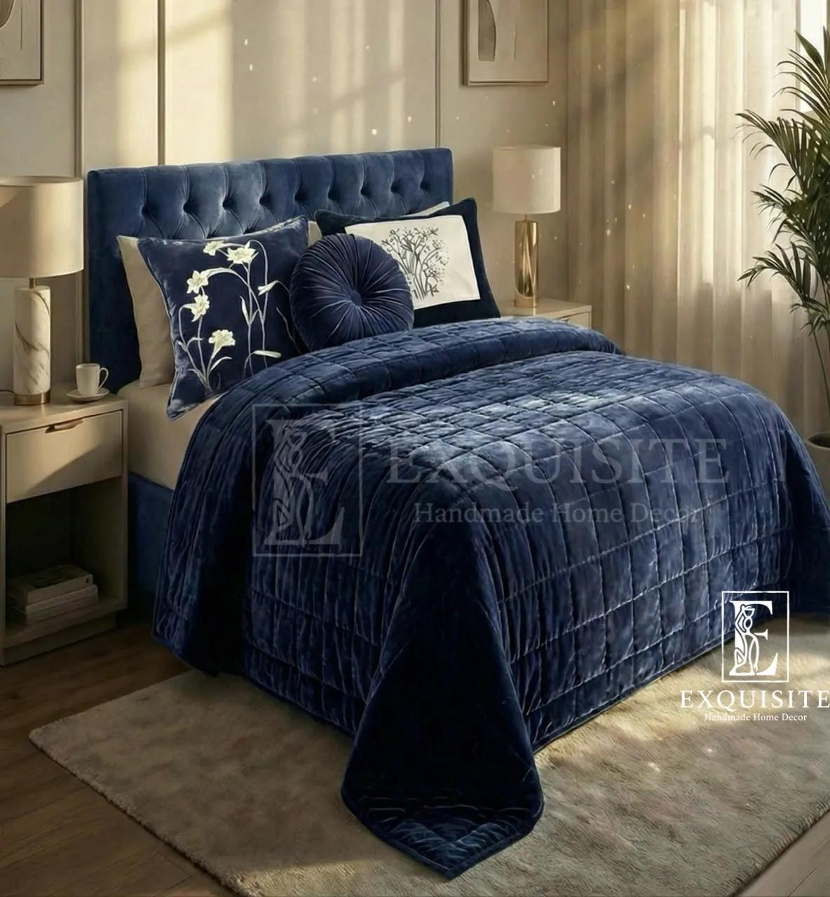 Chăn nhung khâu tay - Velvet bed cover w.hand stitching ảnh thu nhỏ 4