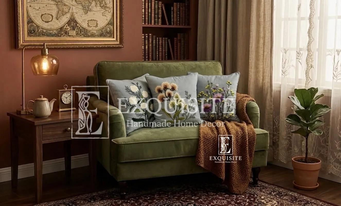 Gối thêu tay - Cushion Hand Embroidery collection ảnh thu nhỏ 24