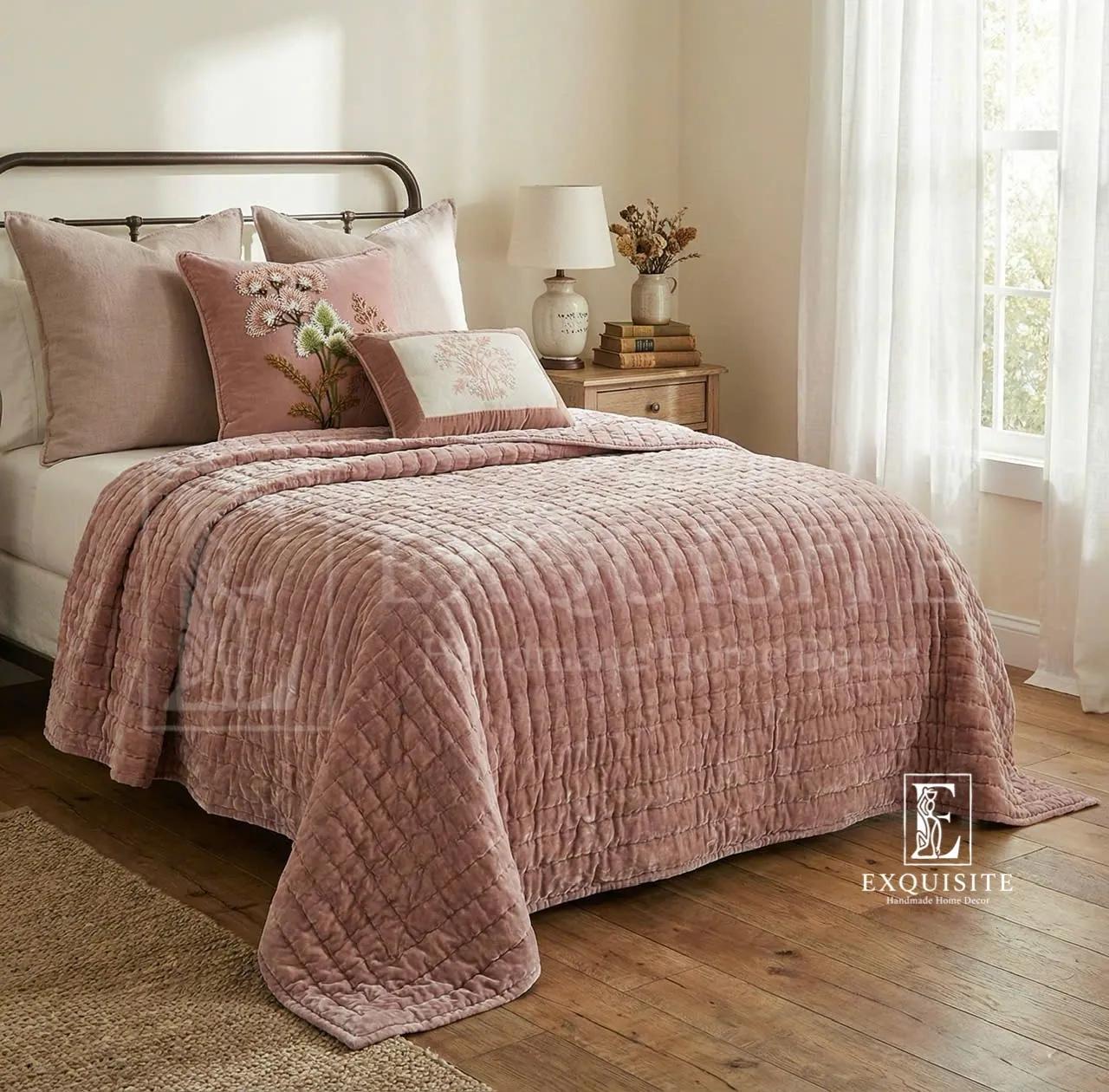 Chăn nhung khâu tay - Velvet bed cover w.hand stitching ảnh thu nhỏ 10