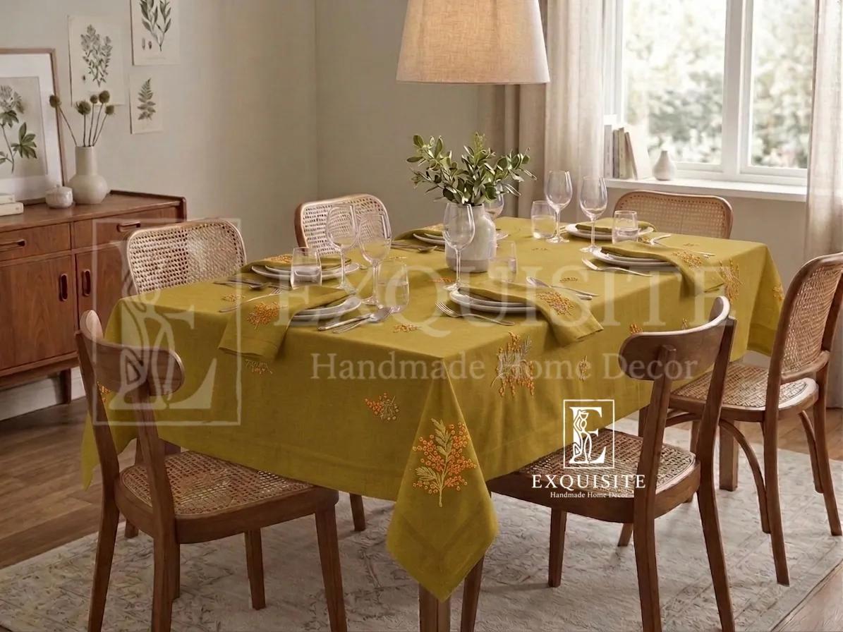 BÀN: Tấm phủ bàn thêu tay - Table cloth hand embroidery ảnh thu nhỏ 21