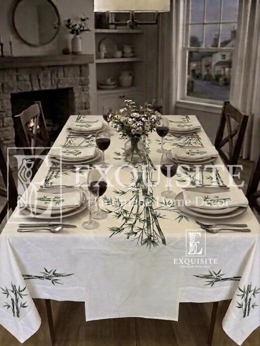 BÀN: Tấm phủ bàn thêu tay - Table cloth hand embroidery ảnh thu nhỏ 22