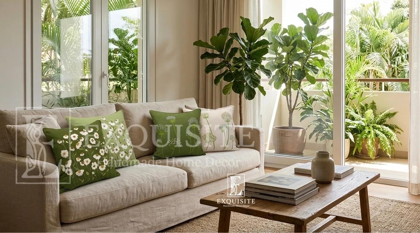 Gối thêu tay mẫu HOA CỎ VIỆT ảnh thu nhỏ 23
