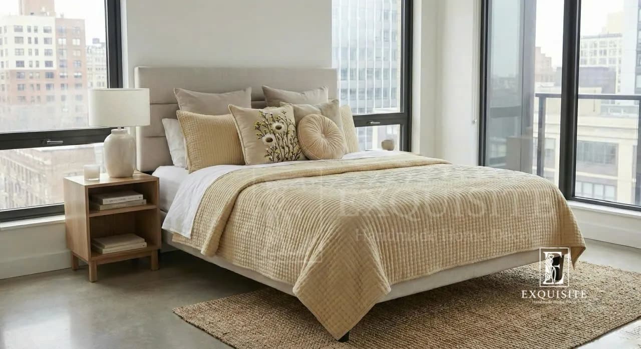 Chăn nhung khâu tay - Velvet bed cover w.hand stitching ảnh thu nhỏ 5