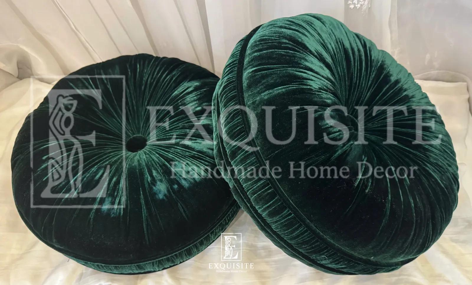 Gối tròn nhung cao cấp - Velvet round cushion ảnh thu nhỏ 18