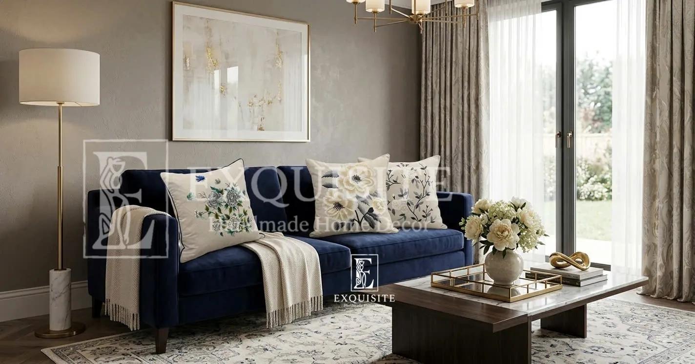 Gối thêu tay mẫu "HOA HỒNG" collection ảnh thu nhỏ 3