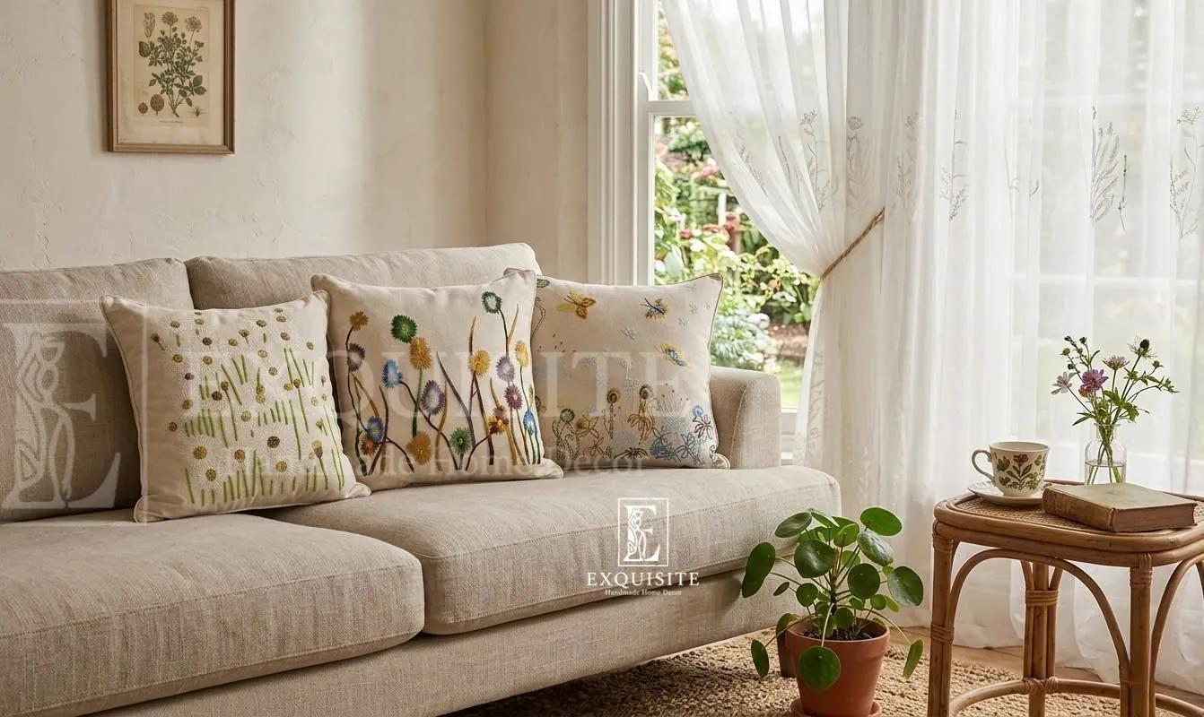 Gối thêu tay - Cushion Hand Embroidery collection ảnh thu nhỏ 27