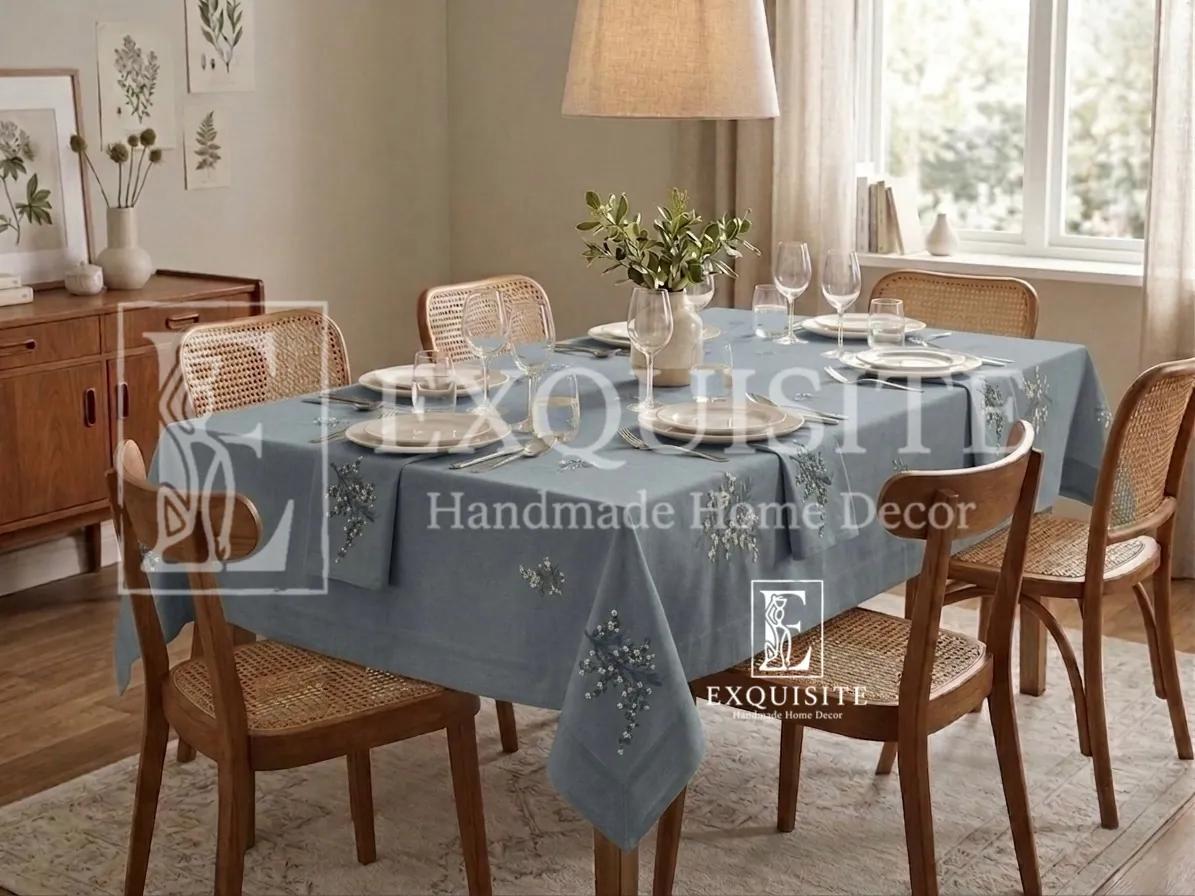 BÀN: Tấm phủ bàn thêu tay - Table cloth hand embroidery ảnh thu nhỏ 19