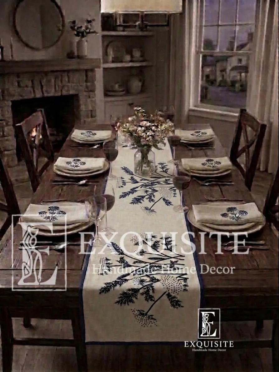 BÀN: Tấm trải bàn runner thêu tay- Table runner hand embroidery ảnh thu nhỏ 14