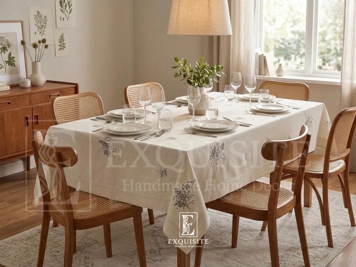 Phủ bàn ăn thêu tay - table cloth