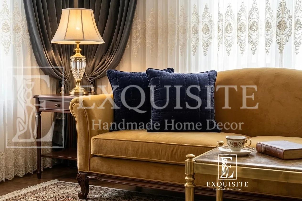 Gối nhung khâu tay-Velvet hand quilting cushion ảnh thu nhỏ 18