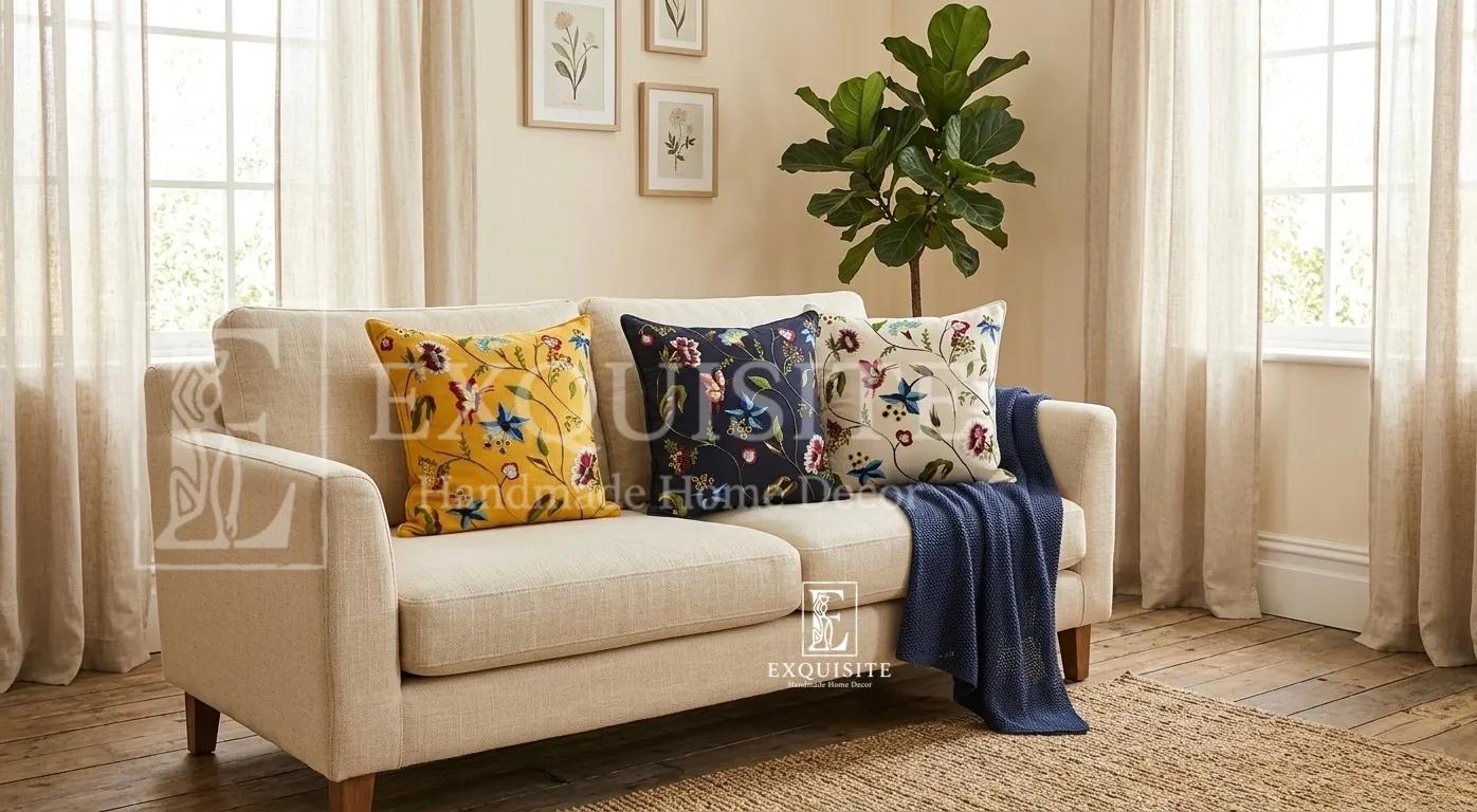Gối thêu tay - Cushion Hand Embroidery collection ảnh thu nhỏ 2