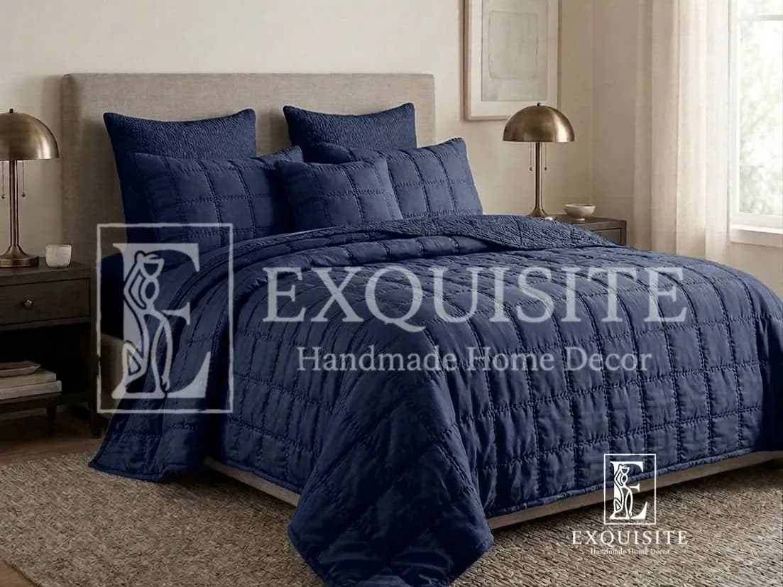 Chăn 2 mặt lụa tơ tằm khâu tay - Silk bed cover/blanket 2 sides