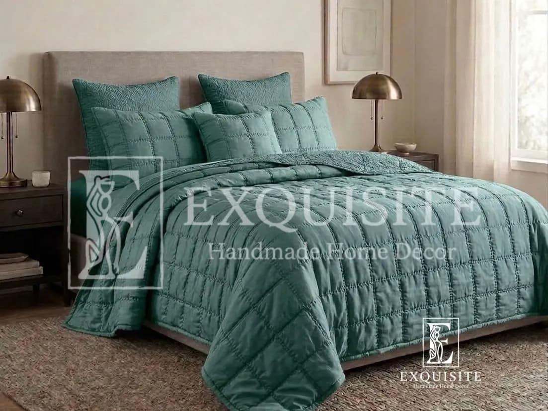 Chăn 2 mặt lụa tơ tằm khâu tay - Silk bed cover/blanket 2 sides