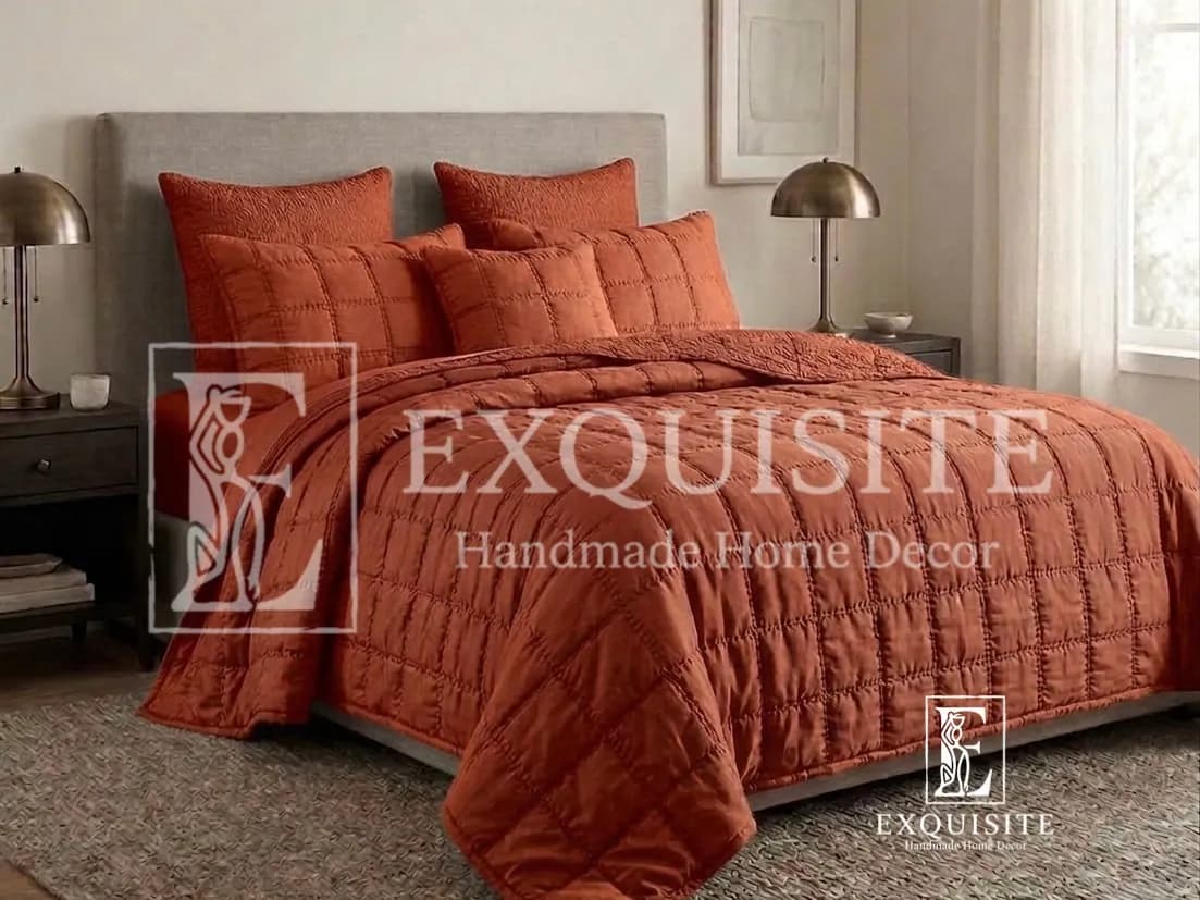 Chăn 2 mặt lụa tơ tằm khâu tay - Silk bed cover/blanket 2 sides