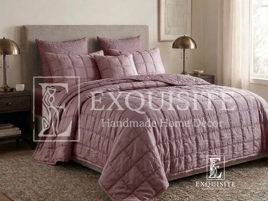 Chăn 2 mặt lụa tơ tằm khâu tay - Silk bed cover/blanket 2 sides