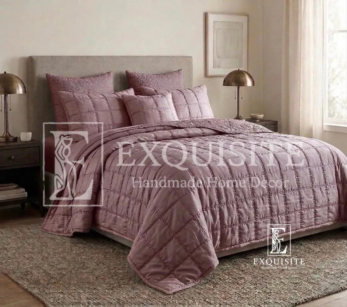 Chăn 2 mặt lụa tơ tằm khâu tay - Silk bed cover/blanket 2 sides ảnh thu nhỏ 11