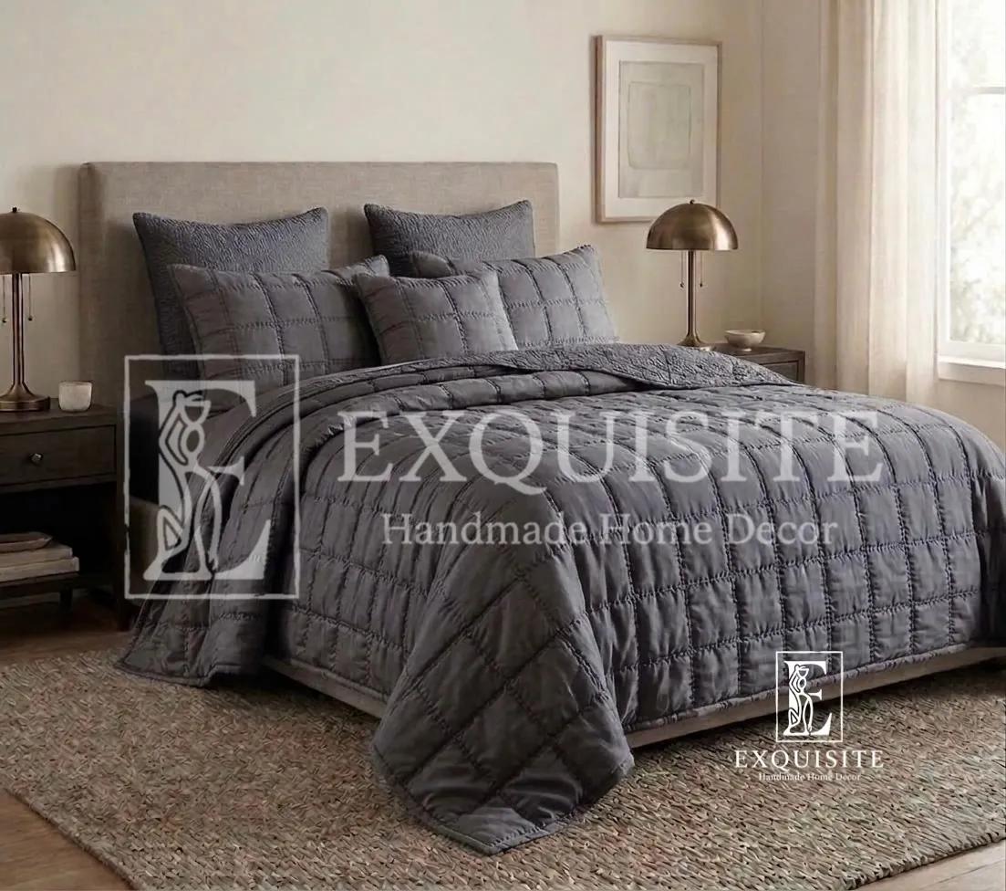 Chăn 2 mặt lụa tơ tằm khâu tay - Silk bed cover/blanket 2 sides ảnh thu nhỏ 7