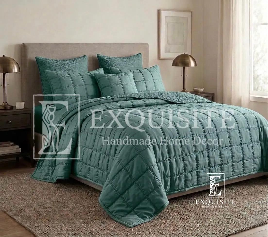 Chăn 2 mặt lụa tơ tằm khâu tay - Silk bed cover/blanket 2 sides ảnh thu nhỏ 3