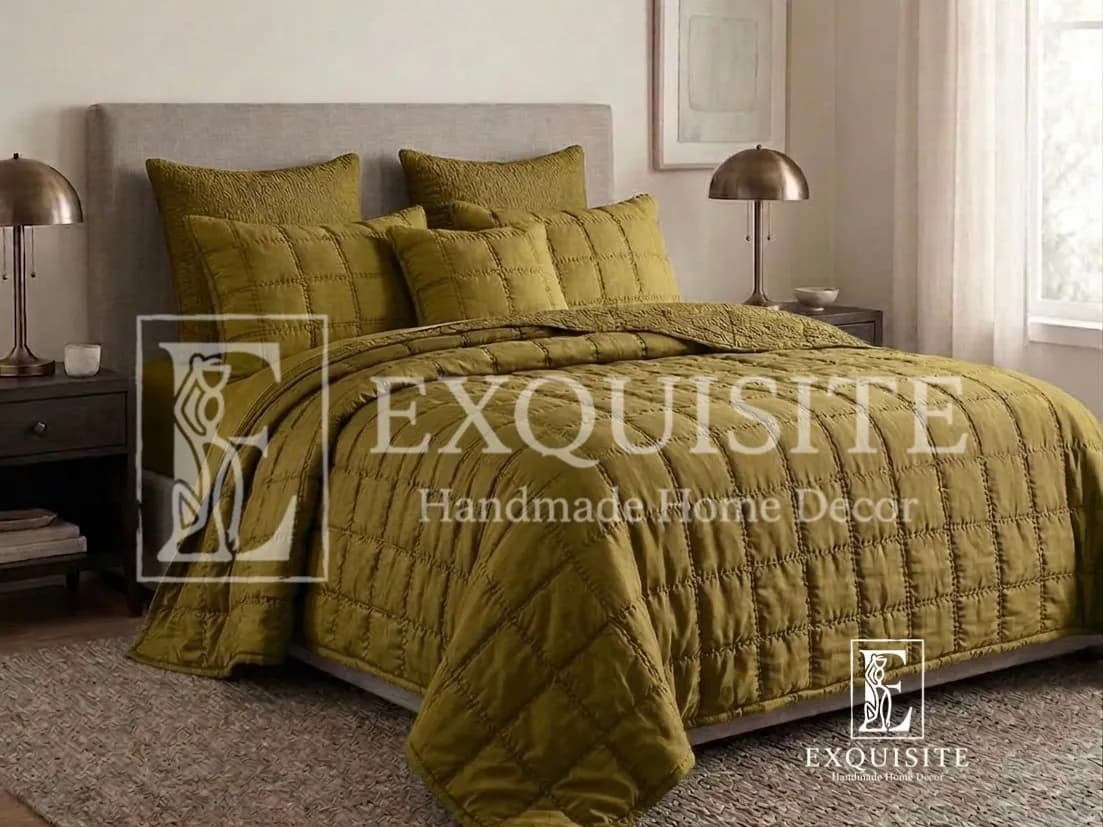 Chăn 2 mặt lụa tơ tằm khâu tay - Silk bed cover/blanket 2 sides