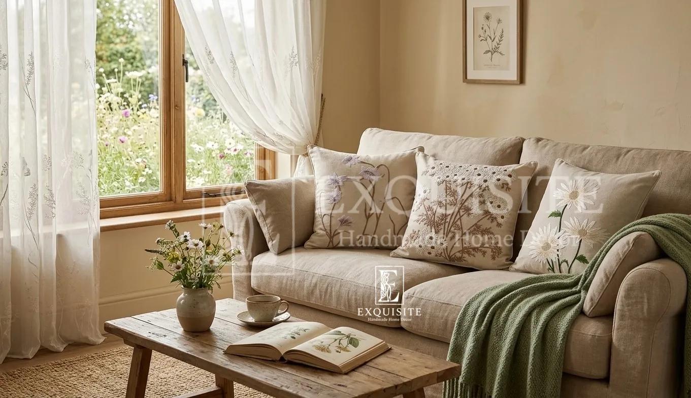 Gối thêu tay - Cushion Hand Embroidery collection ảnh thu nhỏ 11
