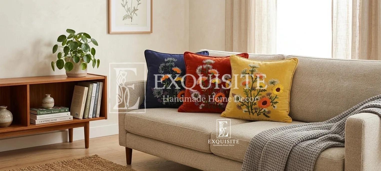 Gối thêu tay - Cushion Hand Embroidery collection ảnh thu nhỏ 30
