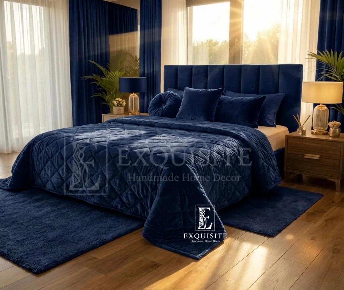 Chăn nhung khâu tay - Velvet bed cover w.hand stitching ảnh thu nhỏ 6