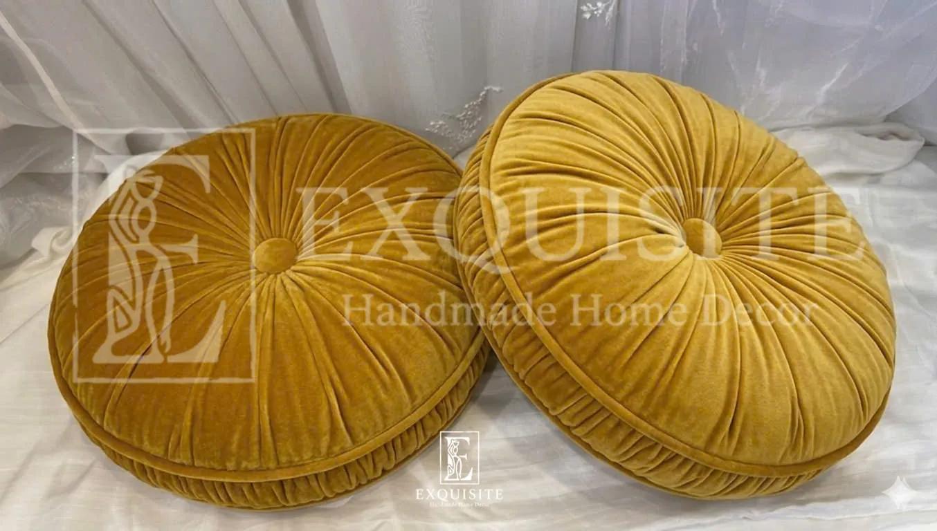 Gối tròn nhung cao cấp - Velvet round cushion ảnh thu nhỏ 15