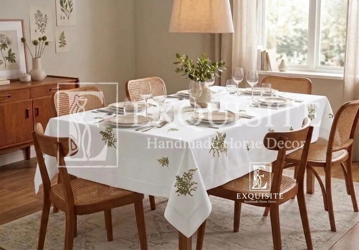 BÀN: Tấm phủ bàn thêu tay - Table cloth hand embroidery ảnh thu nhỏ 14