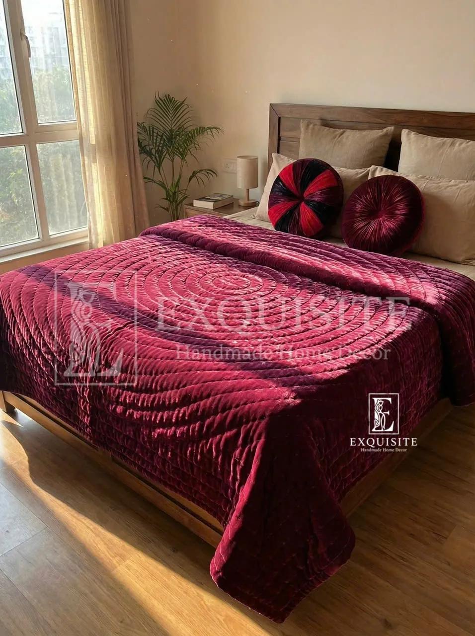 Chăn nhung khâu tay - Velvet bed cover w.hand stitching ảnh thu nhỏ 12