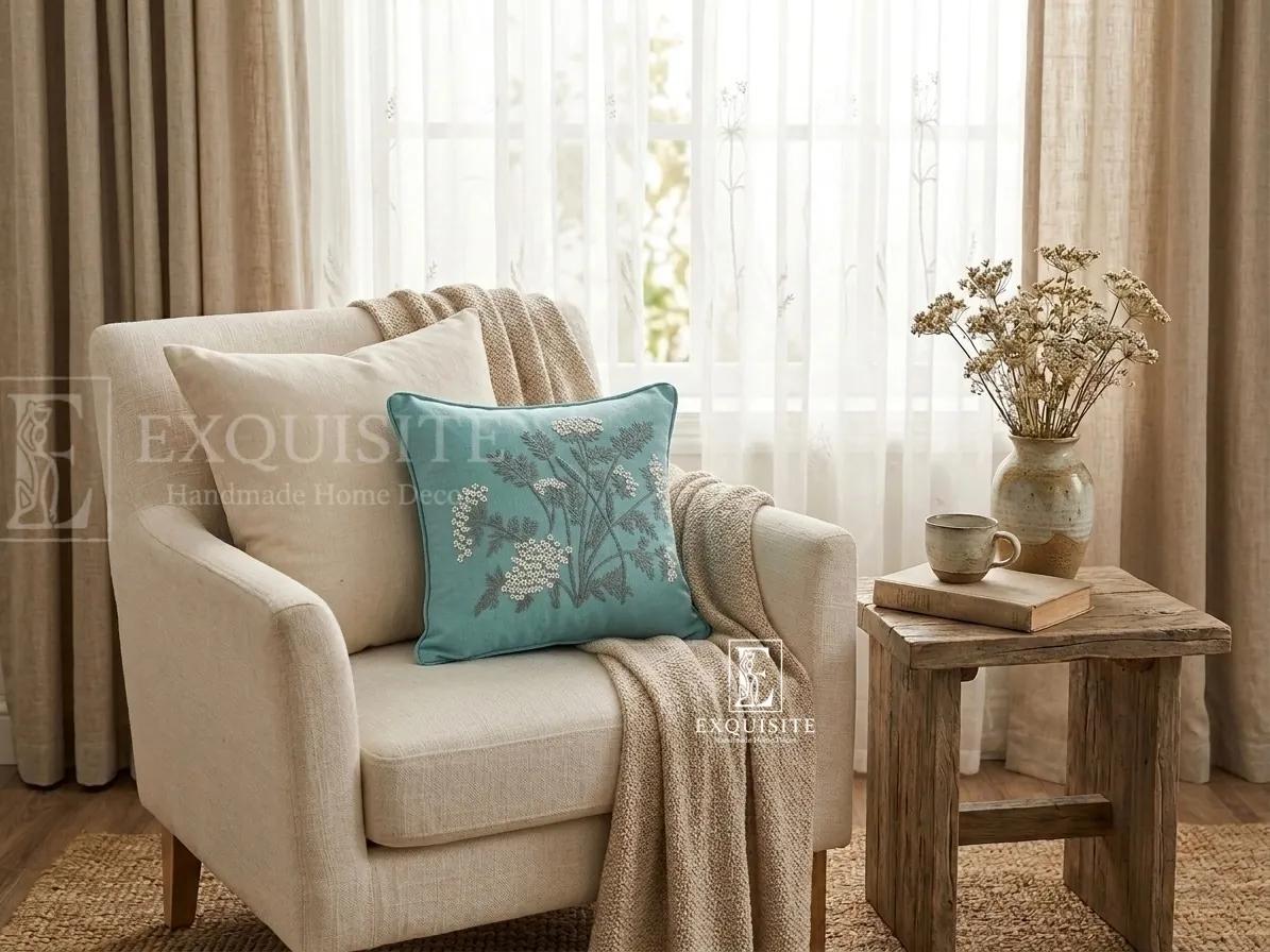 Gối thêu tay mininsize 30x30 ảnh thu nhỏ 8