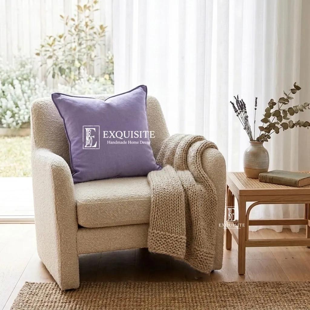 Gối linen trơn stardard size 45x45 ảnh thu nhỏ 11