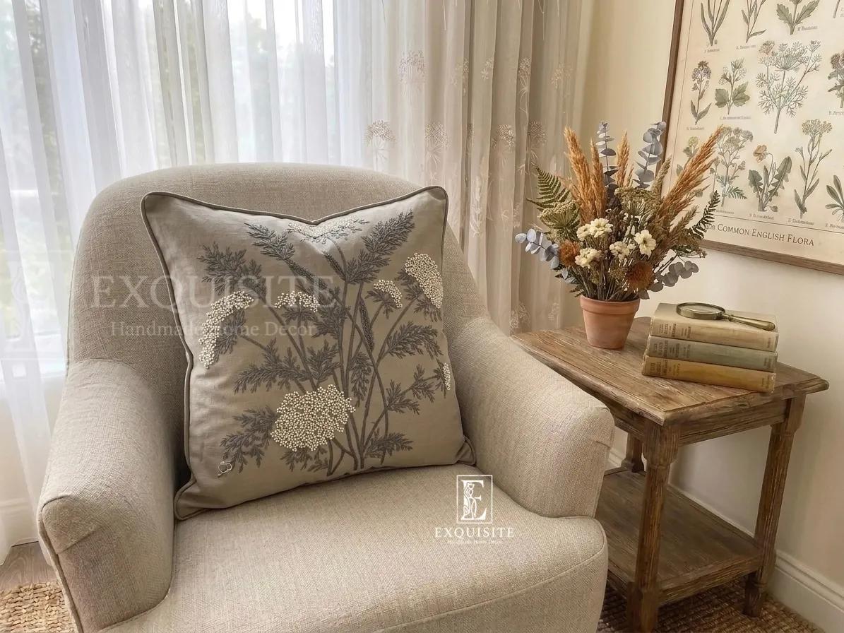 Gối thêu tay size 50x50 ảnh thu nhỏ 8