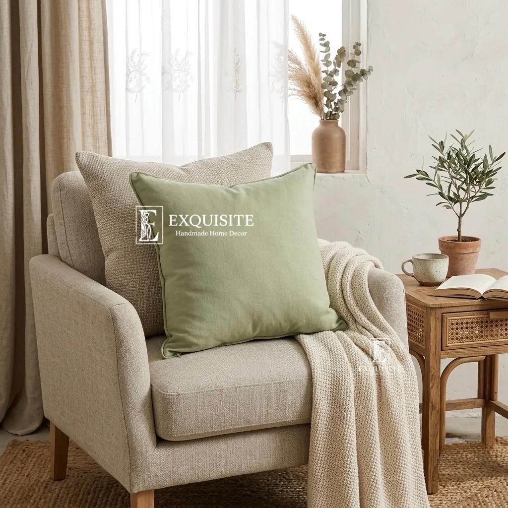 Gối linen trơn stardard size 45x45 ảnh thu nhỏ 8