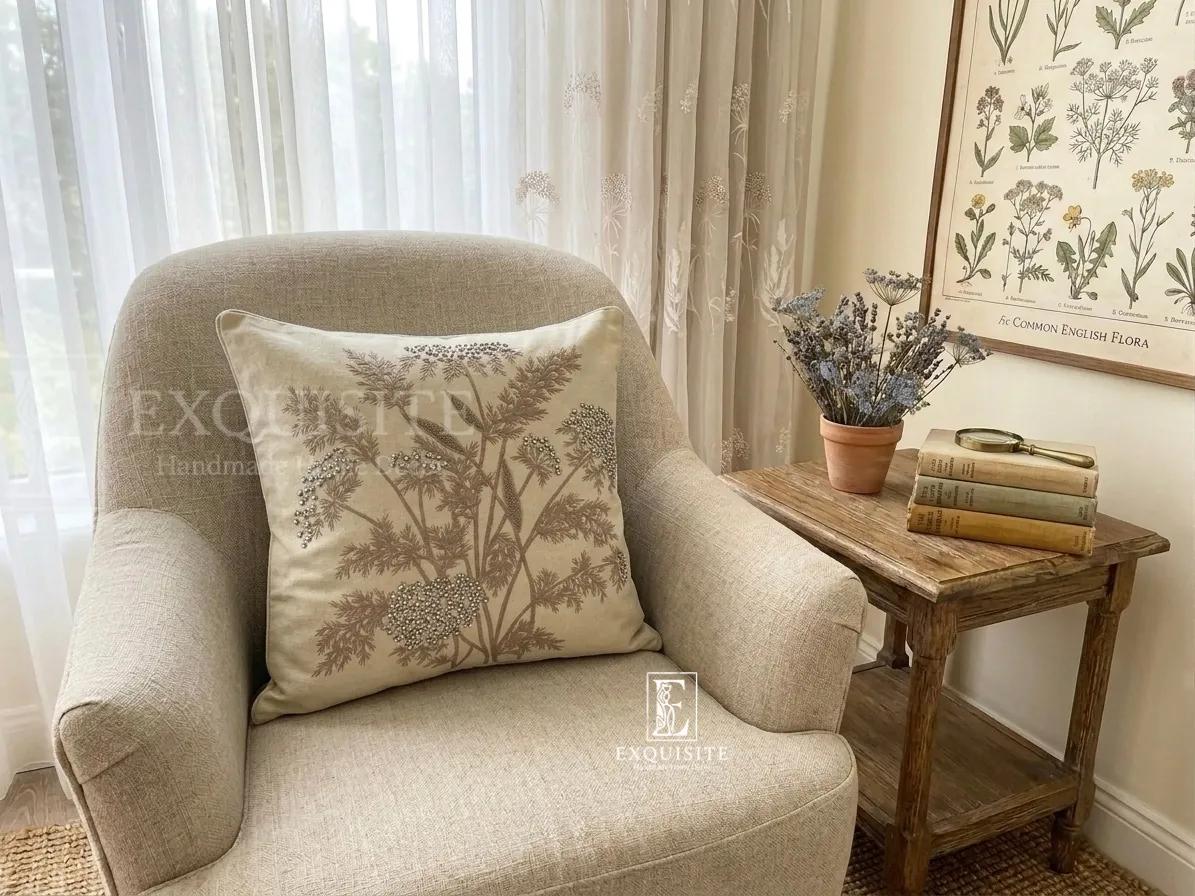 Gối thêu tay size 50x50 ảnh thu nhỏ 14