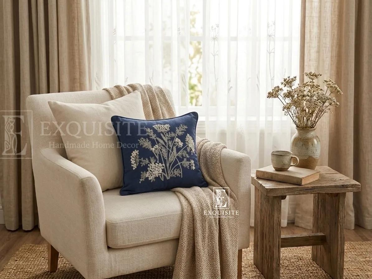 Gối thêu tay mininsize 30x30 ảnh thu nhỏ 7