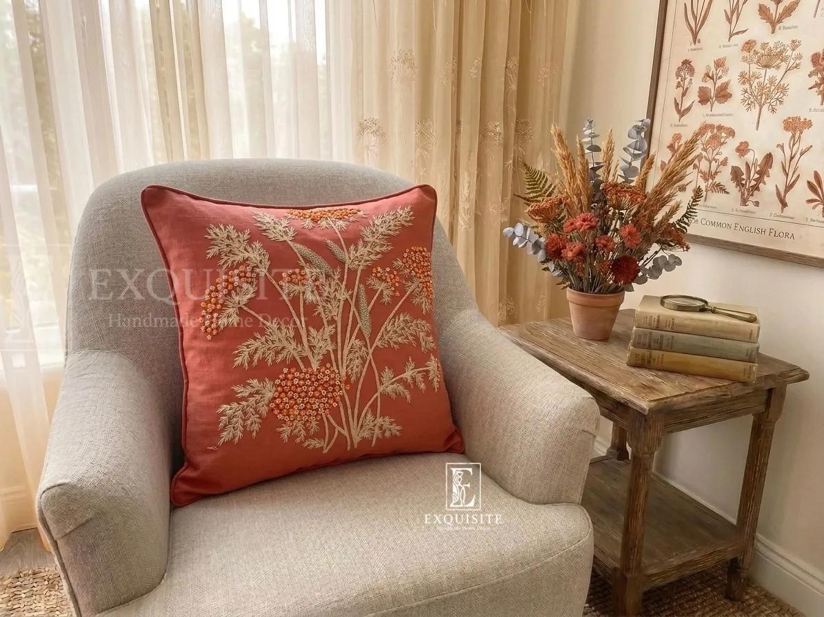 Gối thêu tay size 50x50 ảnh thu nhỏ 6