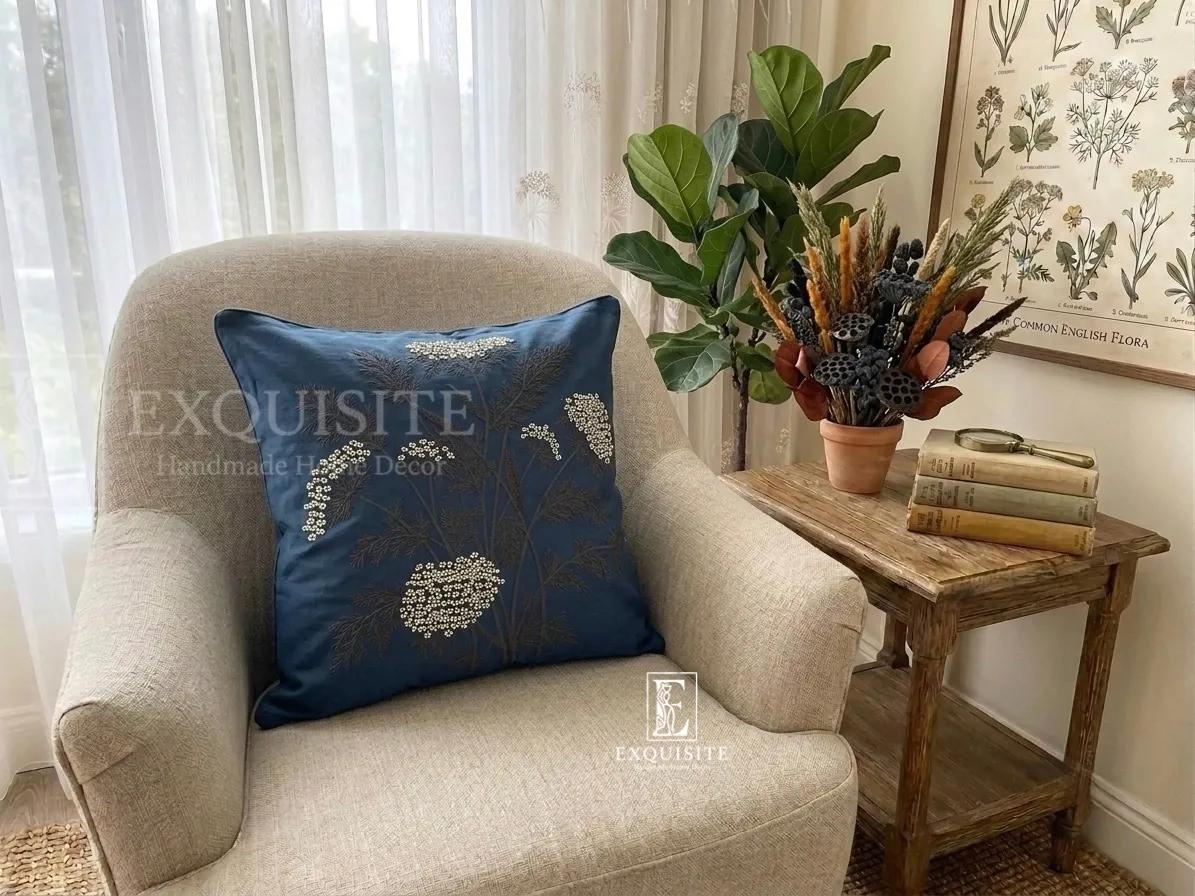 Gối thêu tay size 50x50 ảnh thu nhỏ 7