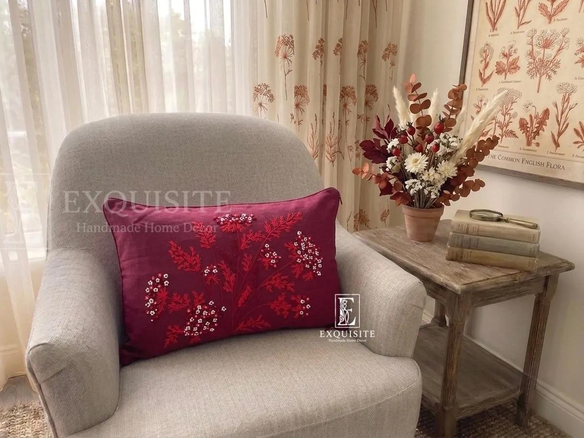 Gối thêu tay size 30x50 ảnh thu nhỏ 9