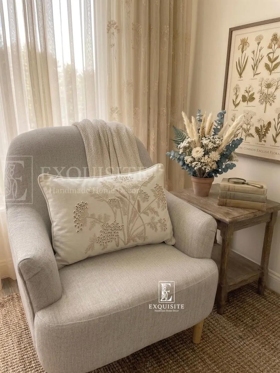 Gối thêu tay size 30x50 ảnh thu nhỏ 5