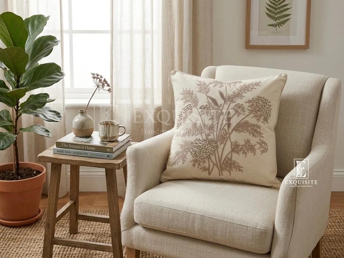 Gối thêu tay size 40x40 - hand embroidery cushion  ảnh thu nhỏ 7